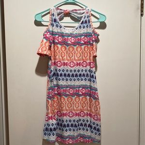 Patterned short sleeve dress